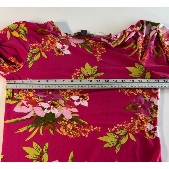 Alexandra + Oak Women’s Multicolor Floral 3/4 Sleeve Stretch‎ Shift Dress Size M - Picture 6 of 7